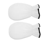 Generic Guantes Exfoliantes de Gel Aceites Esenciales para Cuidado Spa de Manos, Manoplas Engrosadas Blancas sin Logo, Conservación del Calor para Hidratante Nocturno