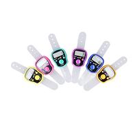 Generic Haga en el Mostrador, CONTADOR de Costura del Mostrador de la Mano con Luz LED 6 PCS Electronic Finger Counter Ligero Ajustable ANILLO CONTADOR PARA CROCHET