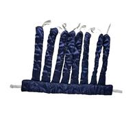 Generic Heatless Curler Diadema Rizada sin Cinta para Rizar Fácil Uso Diseño Ocho Esponja Suave Segura Apto para Todo Tipo de Cabello Adecuado, azul oscuro