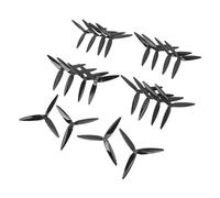 Generic Hélice Duradera para Drones de 3 Palas, Juego de Hélices de Tres Palas para Drones FPV, Hecha de Policarbonato, 10 Pares (Black)
