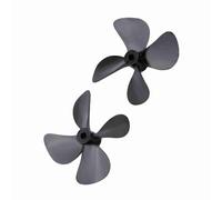 Generic Hélice RC de 4 Palas Empuje de Inmersión Total de Plástico de Alta Resistencia para Barco RC 60 Mm Negro 2 Piezas