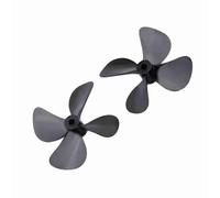 Generic Hélice RC de Plástico de Inmersión Total, Empuje Fuerte de 4 Palas para Barco RC, 60mm, Negro, 2 Unidades