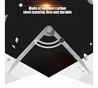 Generic Herramienta de Geometría de Brújulas, Herramienta de Escriba de Carpintería Espaciado de Brújulas Compasses Divisor de Ala Caliper de 150 Mm de Rotación de Cuero para Carpintería,
