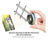 Generic Herramienta de Reparación de Llave Inglesa para Lentes de Cámara Profesional para Mantenimiento DSLR Calibre 10-100 Mm Acero Inoxidable Sólido Plata 107 Mm 252 G para un Excelente Accesorio