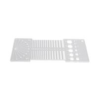 Generic Herramienta de Tejer con Tarjeta de Control de Hilandero Acrílico, Regla Giratoria Multifunción para Manualidades con Hilo, 16x7cm, Ideal para Principiantes