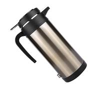 Generic Hervidor Eléctrico para Coche, Termo de Viaje de Acero Inoxidable de 1000ML, Botella de Agua con Calefacción para Viajes y Uso Al Aire Libre, 12V y 24V (12V)