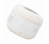 Generic Hilo de Algodón de Encaje de Seda de Verano Tejido a Mano para Manualidades, Suave y Liso para Hacer Ganchillo, Bordar, Coser, Decorar, Bola de Hilo de Algodón 100% (6601 blanca nieves)