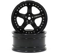 Generic hobbysoul 2 unidades RC 1/10 llantas de aluminio hexagonales 12 mm desplazamiento ajustable, color negro, ajuste 1:10 RC On Road Drift Tourenwagen