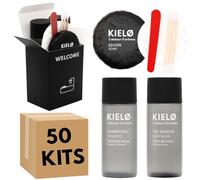 Generic Home Kit para baño negro | Ideal para alquileres de temporada y Airbnb | Embalaje elegante y compacto - Fragancia agradable | Completo y listo para usar