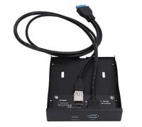 Generic Hub de Panel Frontal Tipo C USB 3.0 de Alta Velocidad para Actualización de Computadora de Escritorio Diseño Multifuncional de Carcasa de Hierro de 1 Pieza