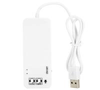 Generic Hub USB 2.0 a Divisor de Micrófono para Auriculares, Interfaz de Flexible con 3 Puertos, No Requiere Controlador, para Necesidades de Conectividad, Adecuado para Viajes (White)