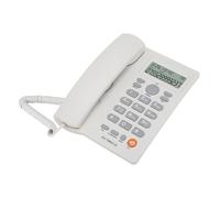 Generic Identificador de Llamadas Teléfono Manos Libres Sonido Claro Oficina en Casa Hotel Teléfono Fijo Inglés para Proteger la Privacidad Secreto (White)