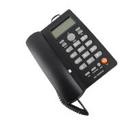 Generic Identificador de Llamadas Teléfono Manos Libres Sonido Claro Oficina en Casa Hotel Teléfono Fijo Inglés para Proteger la Privacidad Secreto (Black)