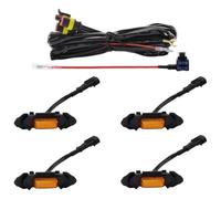 Generic Iluminación LED ámbar de 4 piezas para rejilla Rav4, instalación Plug & Play, sin daños, ABS, estilo