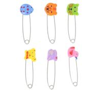 Generic Imperdibles Largos para Pañales de Ñiño 30 Piezas Pasadores de Seguridad Cabeza de Plástico Acero Inoxidable Accesorios para Pañales Recién Nacido Sujetadores Ajustables