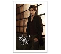 Generic Impresión fotográfica firmada por IAN Somerhalder de 6 x 4 Pulgadas, Firma preimpresa Vampire Diaries - Regalo de autógrafo de Damon Salvatore, a Todo Color, 15,2 cm x 10,16