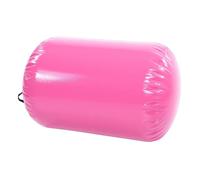 Generic Inflable gimnasia rodillo PVC reforzado mano entrenador equipo con bomba de mano para interior al aire entrenamiento 0.6x0.8m (Rosa)