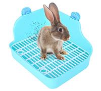 Generic Inodoro Grande para Animales Pequeños con Deflector Elevado para Uso en Jaula de Conejo, Chinchilla, Cobaya, 11x8,7x5,9 Pulgadas, Verde