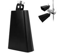 Generic Instrumento de Percusión de Campana de Ganado Cencerro Negro de Metal Completo de 7 Pulgadas para Intérpretes de Salsa y Bateristas (7 pulgadas)