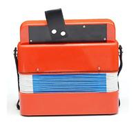 Generic Instrumento Musical de Acordeón para Niños El Diseño de 7 Teclas Ayuda a Desarrollar Habilidades Musicales para Cumpleaños y Reuniones Familiares Color Brillante (rojo)