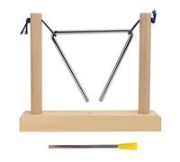 Generic Instrumento Musical Triangular de Percusión Manual con Marco de Pino Resistente para Tocar y Tocar Fácilmente, Perfecto para Niños y Adultos