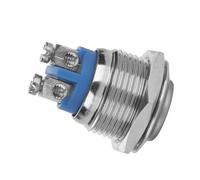 Generic Interruptor de Botón Impermeable de Metal Duradero Interruptor de Botón con Gran Conductividad Eléctrica Controles de Circuito Interior/exterior del Automóvil 16 Mm 5 Piezas (gaotou)