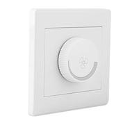 Generic Interruptor de Control de Velocidad del Ventilador de Luz de Techo Blanca con Panel de Placa de Acero para Ventiladores Eléctricos y Bombillas Incandescentes de Alta Resistencia 86x86 Mm