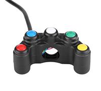 Generic Interruptor de Encendido/apagado de Bocina de Luz Antiniebla de Freno de Peligro de Faro Universal 5 en 1 para Motocicleta para Manillares de 22 mm: Fácil Instalación, Garantía de Calidad,