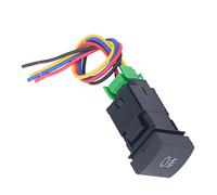 Generic Interruptor de Luz Antiniebla Delantera ABS para, Botón de Control LED Amarillo de Vida Eléctrica 8000 Veces con Función de Bloqueo Automático