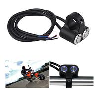 Generic Interruptor de Manillar de Motocicleta, Duradero, Resistente a la Intemperie, 7/8 Pulgadas, Encendido/apagado, con Luz Indicadora para Ajuste Universal, Aleación de Aluminio, Negro, 175 g: