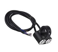 Generic Interruptor de Manillar de Motocicleta, Duradero, Resistente a la Intemperie, 7/8 Pulgadas, Encendido/apagado, con Luz Indicadora para Ajuste Universal, Aleación de Aluminio, Negro, 175 g: