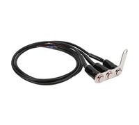 Generic Interruptor de Manillar de Motocicleta, Interruptor de Botón de Bicicleta Eléctrica de Acero Inoxidable ABS con LED, Control de Lámpara de Punto de Faro de Bocina Impermeable para (Izquierda)