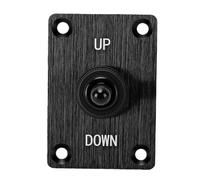 Generic Interruptor de Palanca con Pestaña Embellecedora de 6 Pines, Duradero para Uso Marino, Control de 12V 15A para Barcos, Yates, Vehículos Recreativos, Aluminio Negro