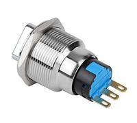 Generic Interruptor de Transferencia de Acero Inoxidable Resistente Al Agua, Interruptor Selectivo de 19 Mm con Gran Rendimiento para Equipos Industriales y Electrodomésticos (3 pies 2 marchas)