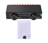 Generic Interruptor Selector de Altavoz Amplificador con Capacidad de Alta Potencia para una Gestión de Audio, Ideal para Entusiastas del Audio, Carcasa de Acero y Color Negro