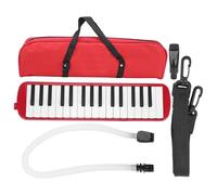 Generic IRIN Instrumento Musical Melódica con Hermoso Sonido para Principiantes Bolsa de Práctica para Estudiantes y Amantes de la Música ABS Tecla Blanca y Negra 32 Teclas (rojo)
