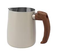 Generic Jarra de Acero Inoxidable para Espumar Leche con Escala Interior, Taza para Espumar Leche con para Barista de Acero Inoxidable 304 (600ml)