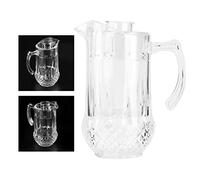 Generic Jarra para Agua Fría Acrílica, Bote de Cerveza de Barril con Tapa para Suministros Domésticos, Hervidor de Pico de Pato de 1300ml para KTV Bar Hotel