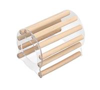 Generic Jaula de madera de pino para hámster, segura para mascotas pequeñas, con decoración minimalista, para hámster de seda dorada, nido para dormir (S)