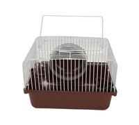 Generic Jaula de Viaje Portátil para Hámster, Casa de Animales Pequeños Premium con Rueda para Correr, Botella de Agua, Tazón de Comida, Transpirable, Diseño Divertido, Ampliamente