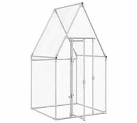 Generic Jaula para Pollos Cm Recinto Exterior para Pollos, Gallinas, Patos, Acero Galvanizado con Amplio Espacio de Actividades, Seguridad Extra, Ideal para Pájaros, Conejos, Gansos (100x100x190cm)