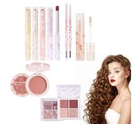 Generic Juego de 1/2 kit de maquillaje profesional, kit de maquillaje de viaje, juegos de maquillaje multiusos, kit de maquillaje de viaje, kit de maquillaje con 8 piezas, material de maquillaje