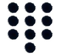 Generic Juego de 10 Protectores de Micrófono Peludos para Reducir El Ruido Del Viento, Portátiles, para Grabación Al Aire Libre, Negro