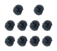 Generic Juego de 10 Protectores de Micrófono Peludos para Reducir El Ruido Del Viento, Portátiles, para Grabación Al Aire Libre, Gris Oscuro