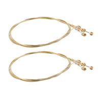 Generic Juego de 2 Kits de Cuerdas de Arpa de Lira Metálicas de Acero Dorado, 7 Cuerdas de Repuesto para Instrumentos Musicales de Arpa de Regazo, Accesorios para Mantenimiento