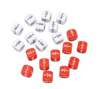 Generic Juego de 20 Dados de Fracción para Juegos de Matemáticas y Juegos de Mesa 10 Dados Educativos Rojos 10 Blancos para Niños en el Aula Aprendiendo a Contar Suma Resta