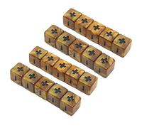 Generic Juego de 20 Dados Matemáticos de Plástico, Dados de Operaciones Matemáticas de 16 Mm, Cubos de Cálculo Grabados Más Menos para Educación Infantil, Aprendizaje en el Aula, Práctica de Conteo