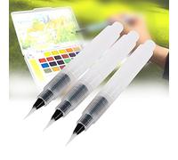 Generic Juego de 3 Pinceles de Acuarela para Pintura y Caligrafía, Excelente para Artistas, Pelo de Fibra Duradero