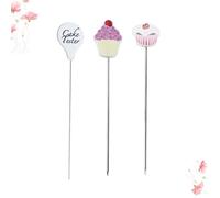 Generic Juego de 3 Probadores de Pasteles de Acero Inoxidable, Agujas de Prueba de Horneado Duraderas para Pasteles, Muffins y Pan, Ideales para Panaderos Caseros, 13,5x3,5x0,8 Cm (C.A)