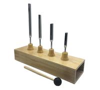 Generic Juego de 4 diapasones con dispositivo sintonizador de mazo, sintonizador estándar para práctica de canto, uso en el aula, estilo un